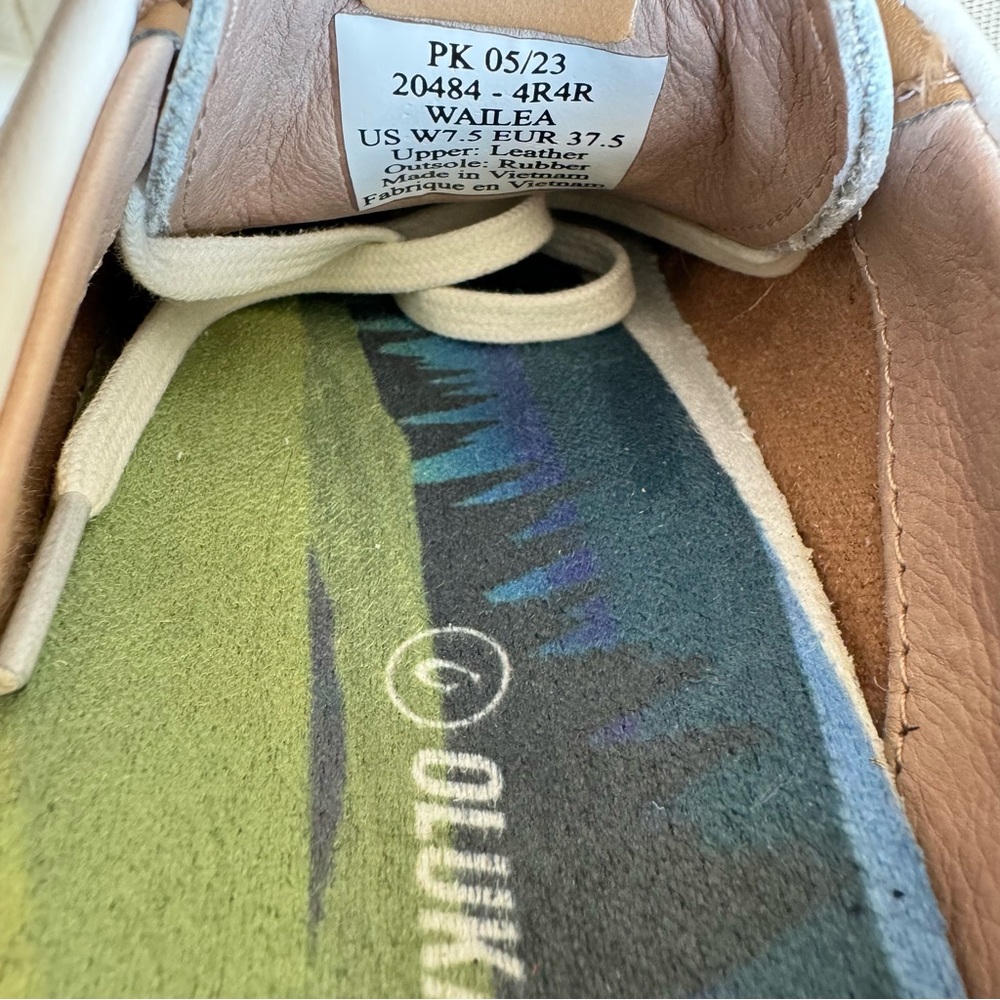 🆕 OluKai Wailea Waterproof White Leather Sneakers Golf Shoes Women’s - Picture 14 of 14
